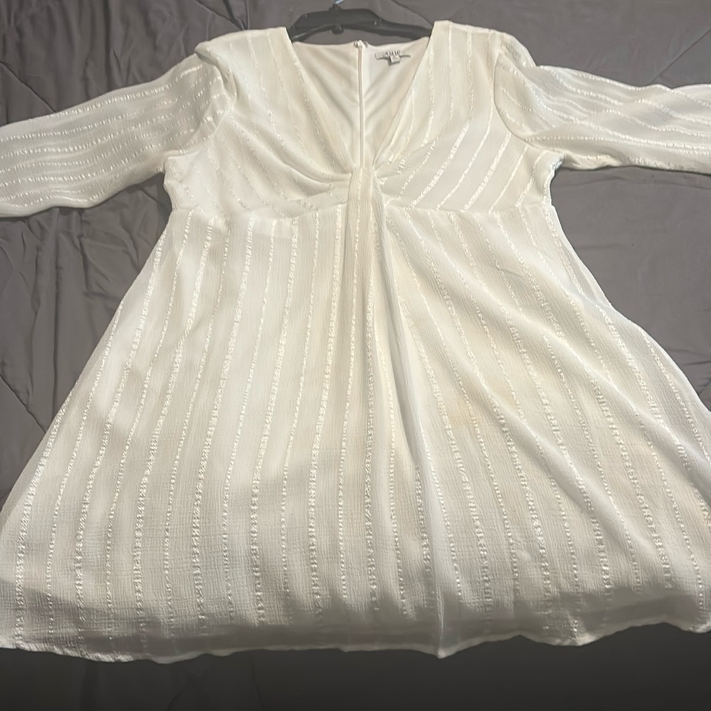 XL white boho dress